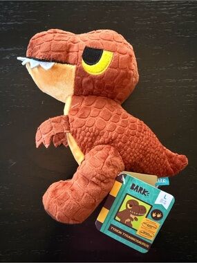 Bark Orange-Brown Tyrion Tyrannosaurus Plush Pet Toy